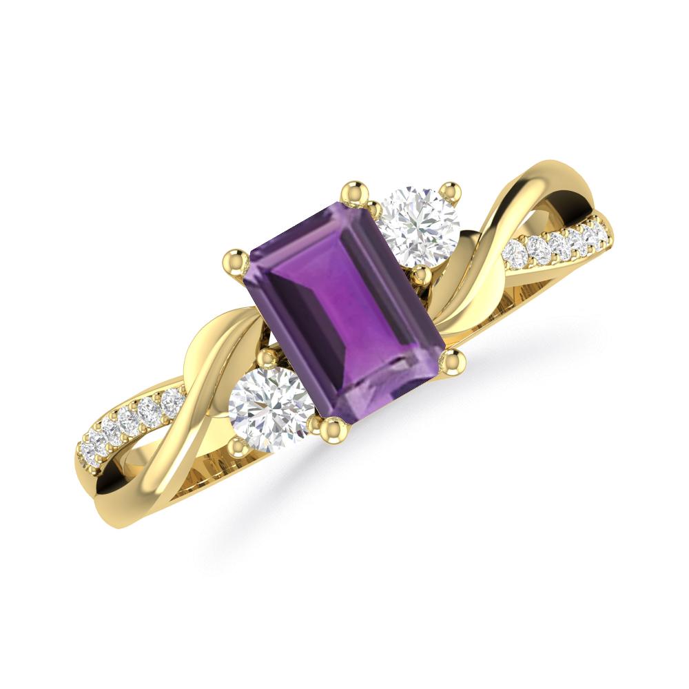 Yellow Gold - Amethyst