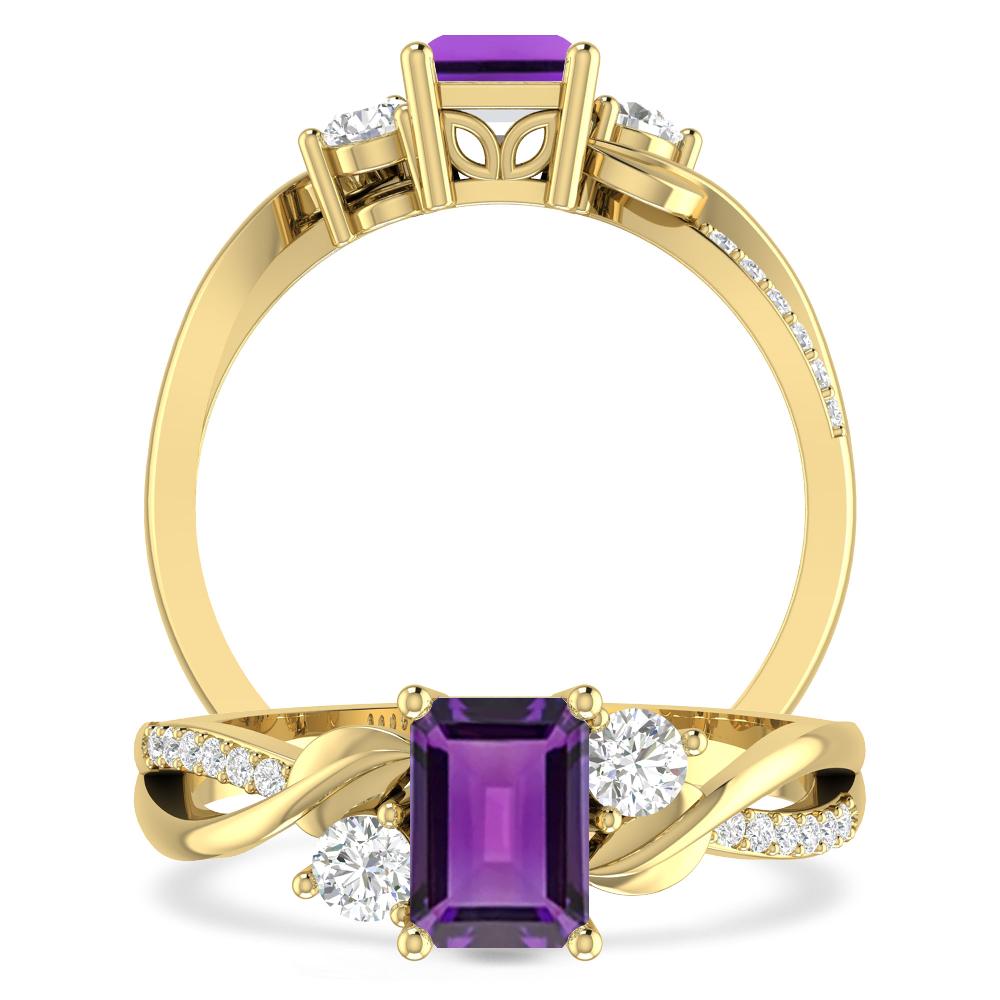 Yellow Gold - Amethyst