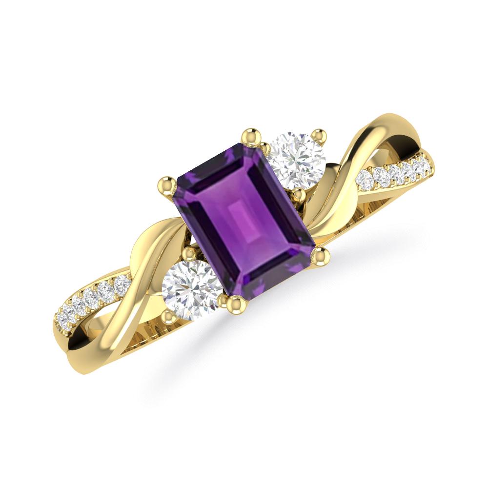 Yellow Gold - Amethyst