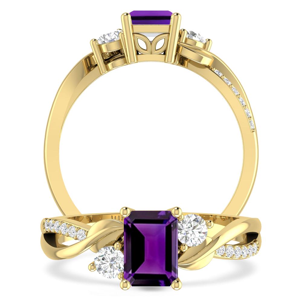 Yellow Gold - Amethyst