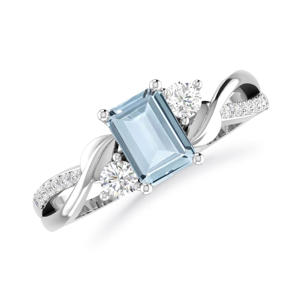 White Gold - Aquamarine