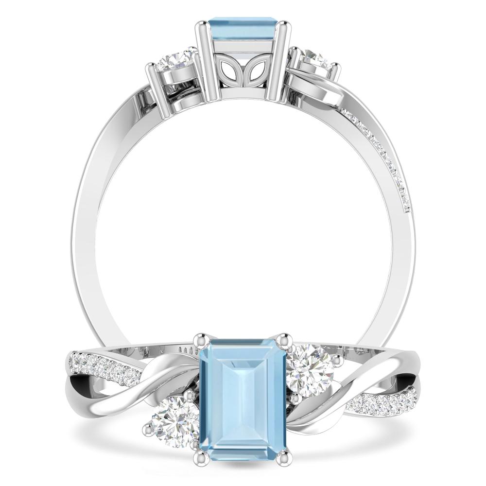 White Gold - Aquamarine