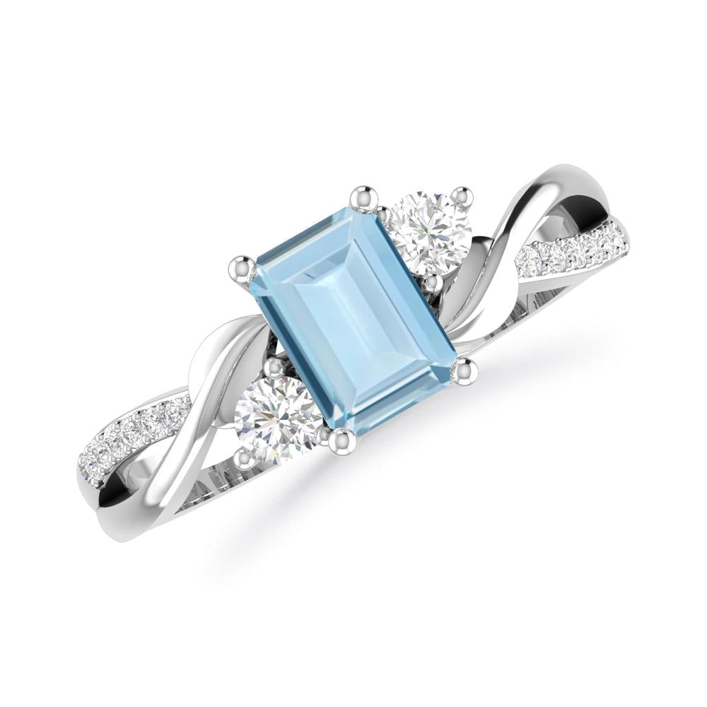 White Gold - Aquamarine