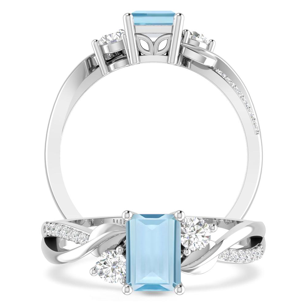 White Gold - Aquamarine