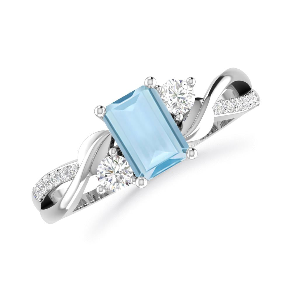 White Gold - Aquamarine