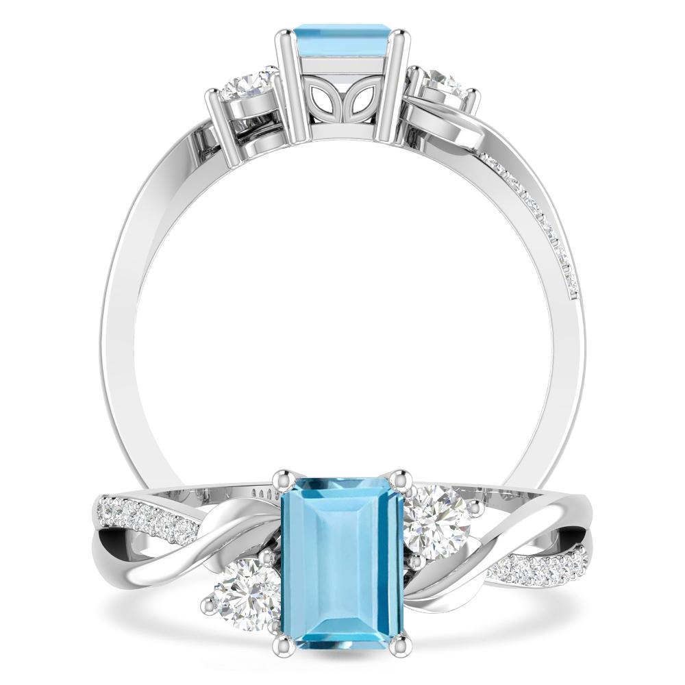 White Gold - Aquamarine