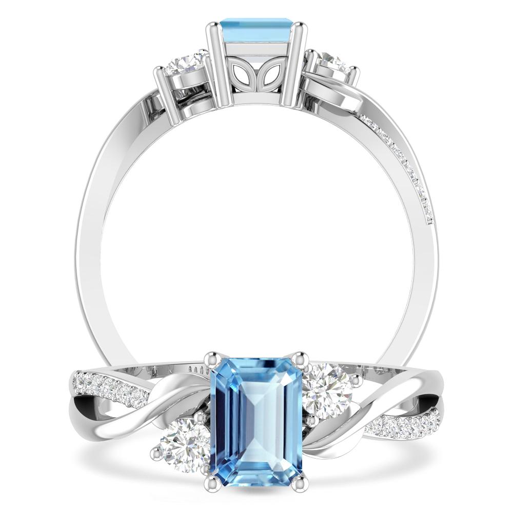 White Gold - Aquamarine