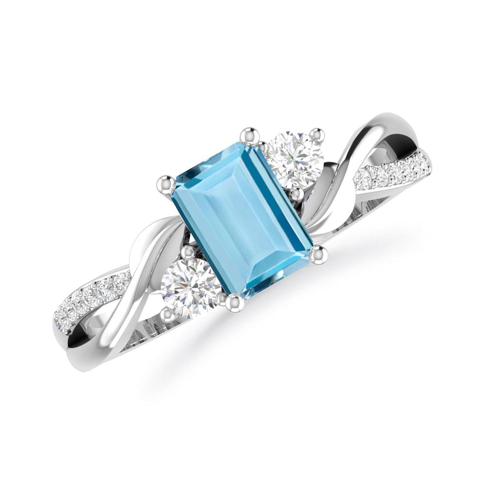 White Gold - Aquamarine