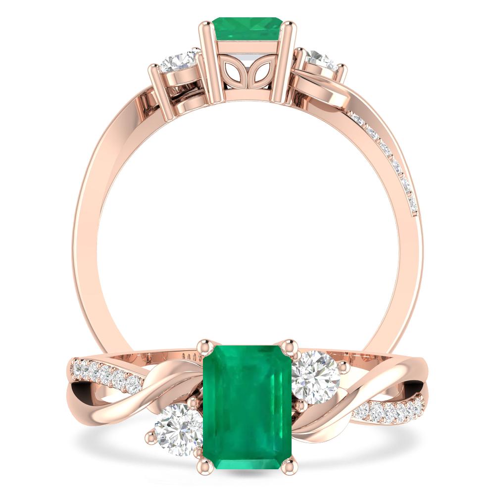 Rose Gold - Emerald