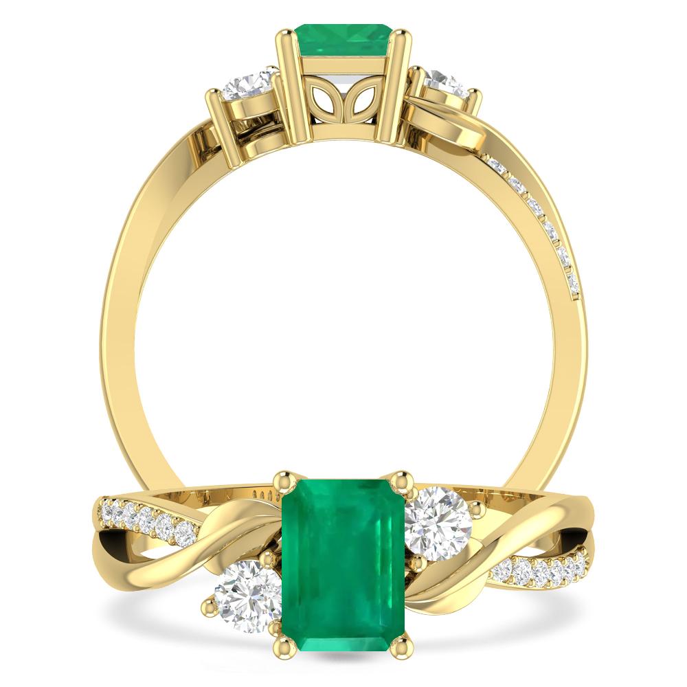 Yellow Gold - Emerald