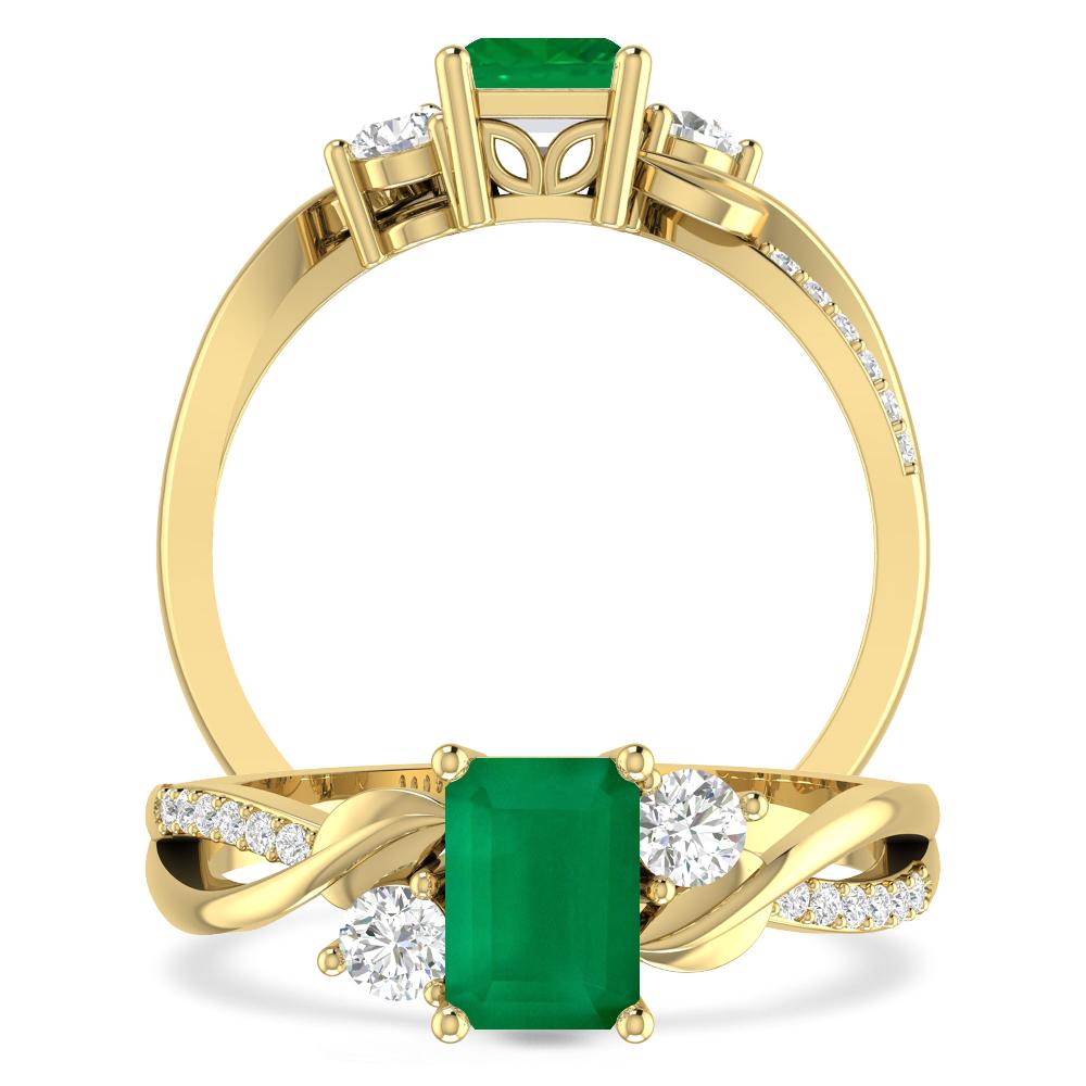 Yellow Gold - Emerald