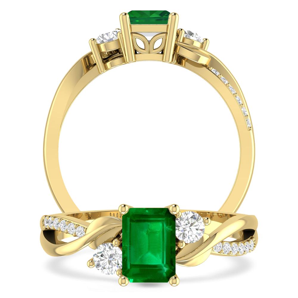 Yellow Gold - Emerald