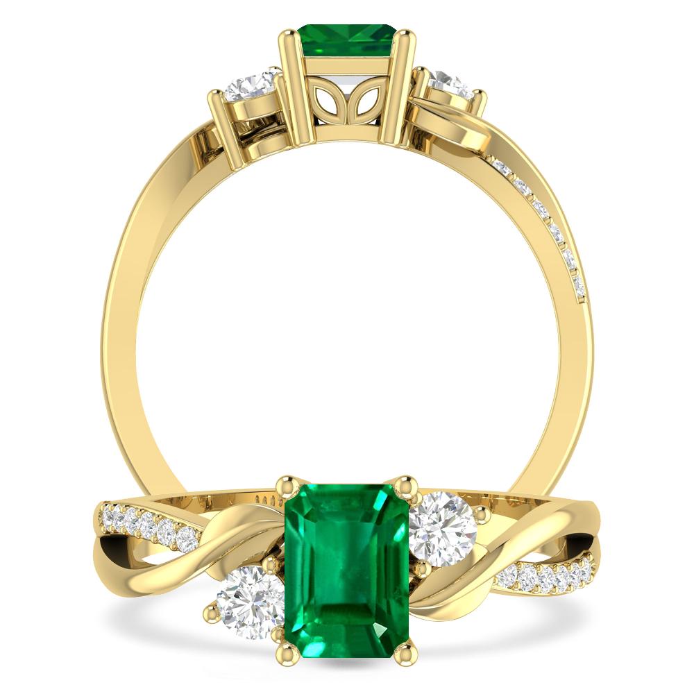 Yellow Gold - Emerald