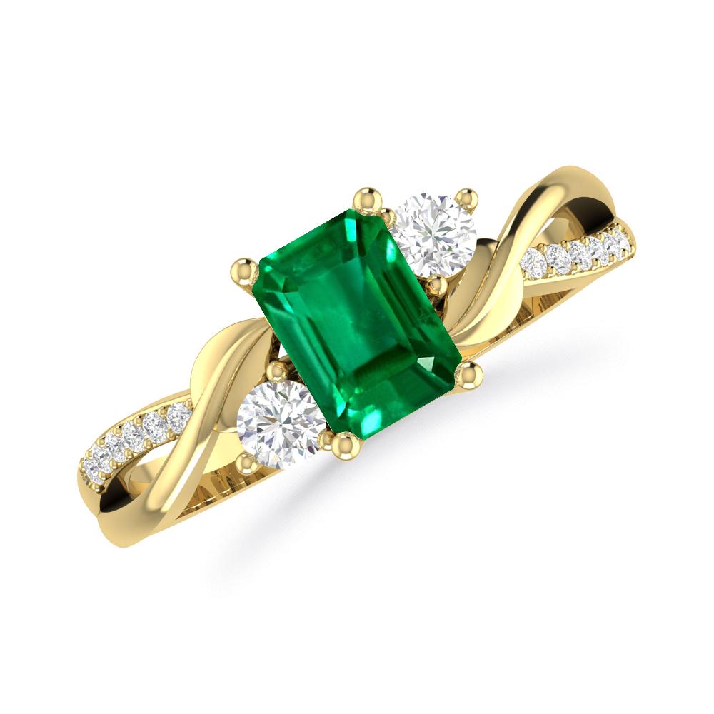 Yellow Gold - Emerald