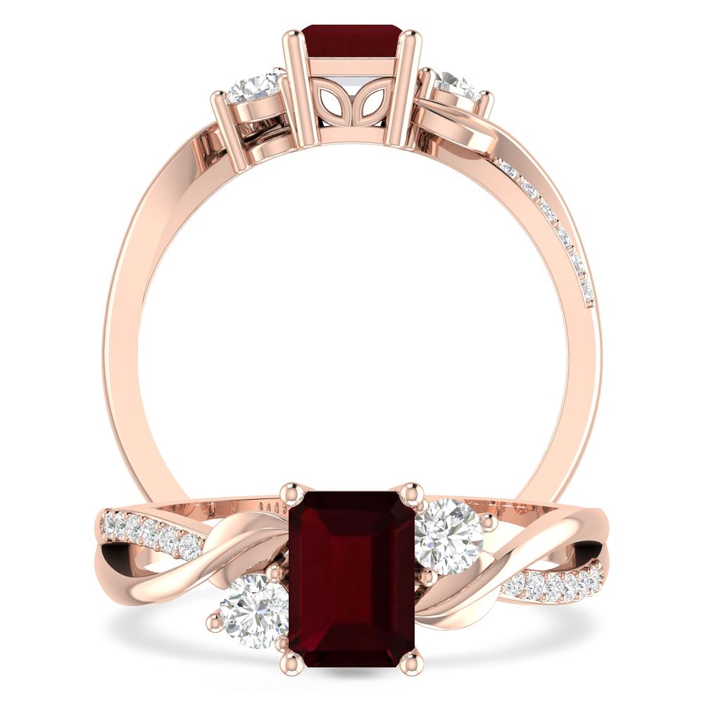 Rose Gold - Garnet