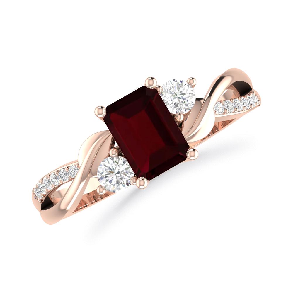 Rose Gold - Garnet