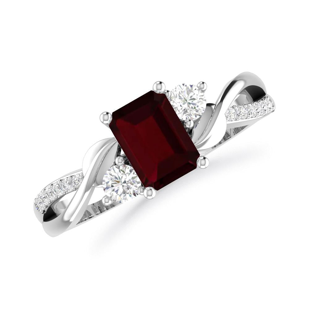 White Gold - Garnet