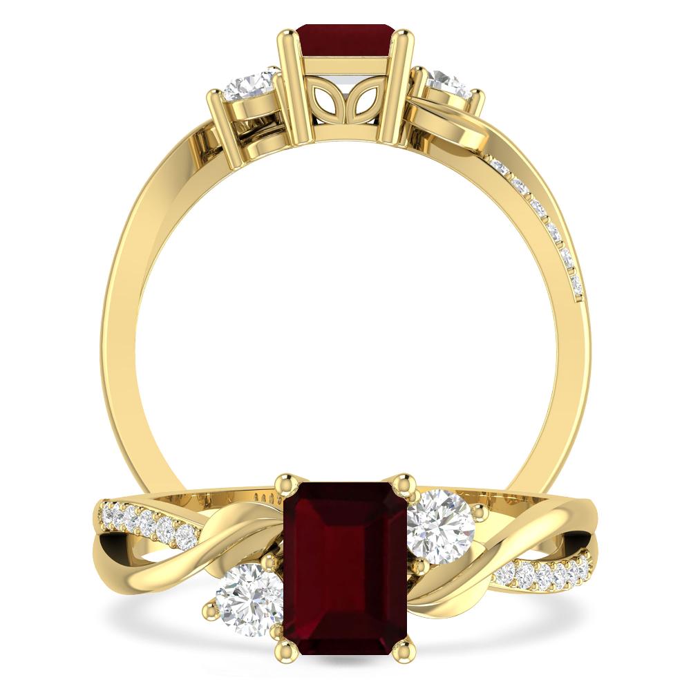 Yellow Gold - Garnet