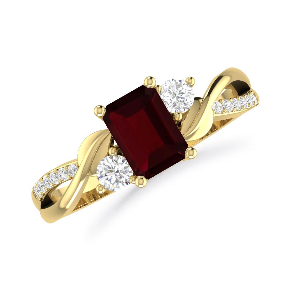 Yellow Gold - Garnet