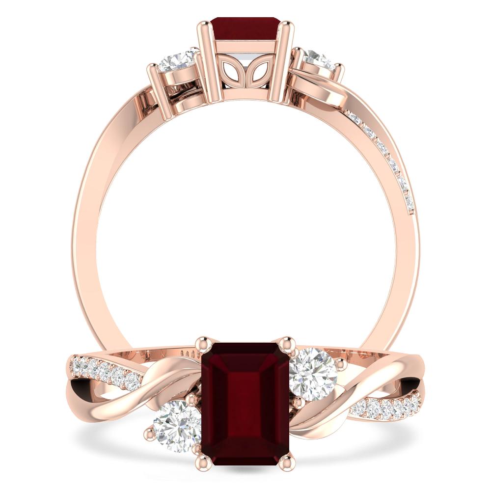 Rose Gold - Garnet