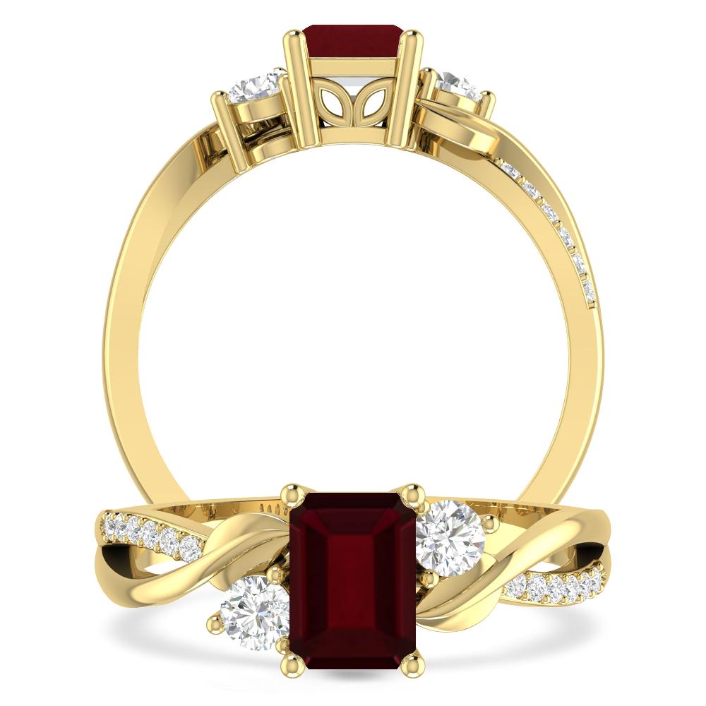 Yellow Gold - Garnet