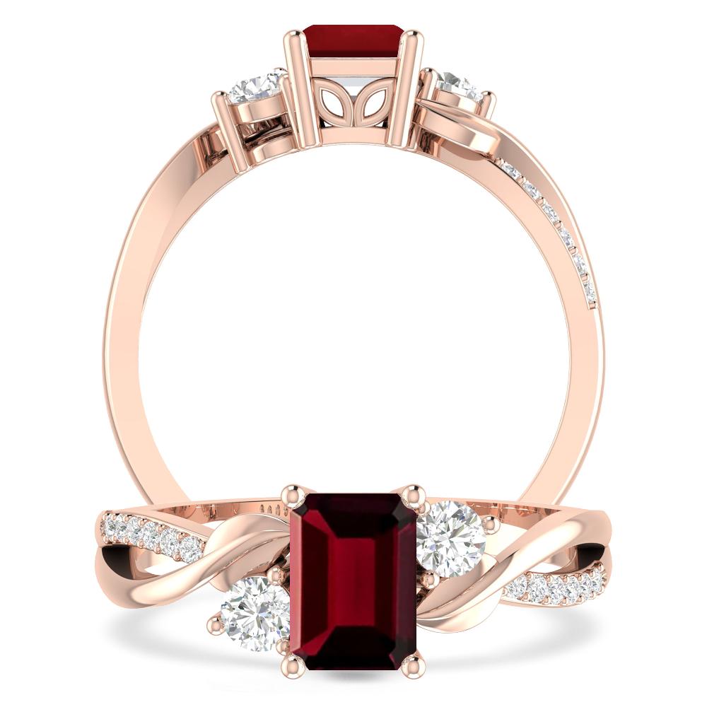 Rose Gold - Garnet