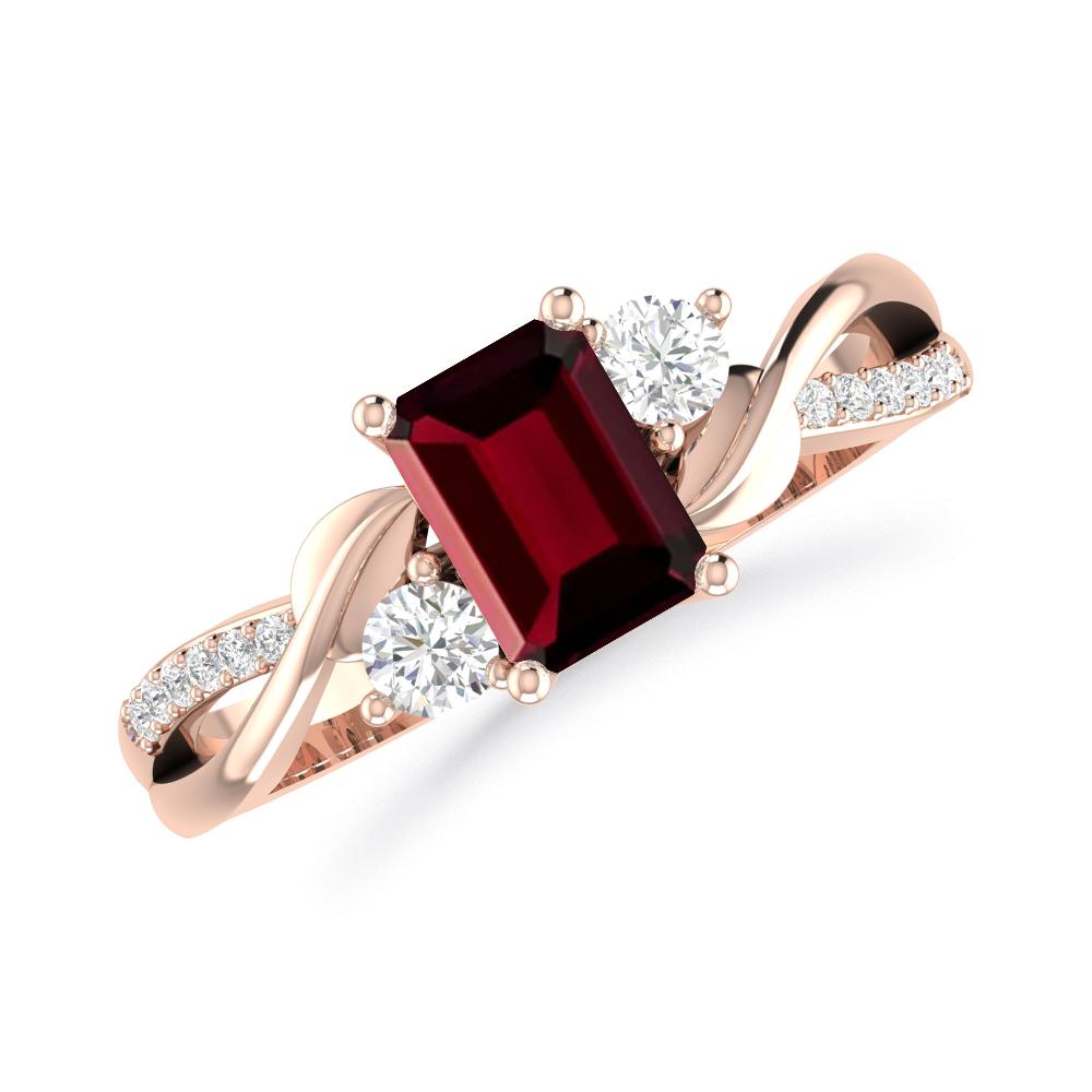 Rose Gold - Garnet