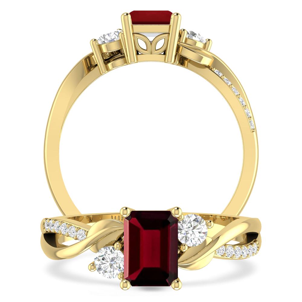 Yellow Gold - Garnet