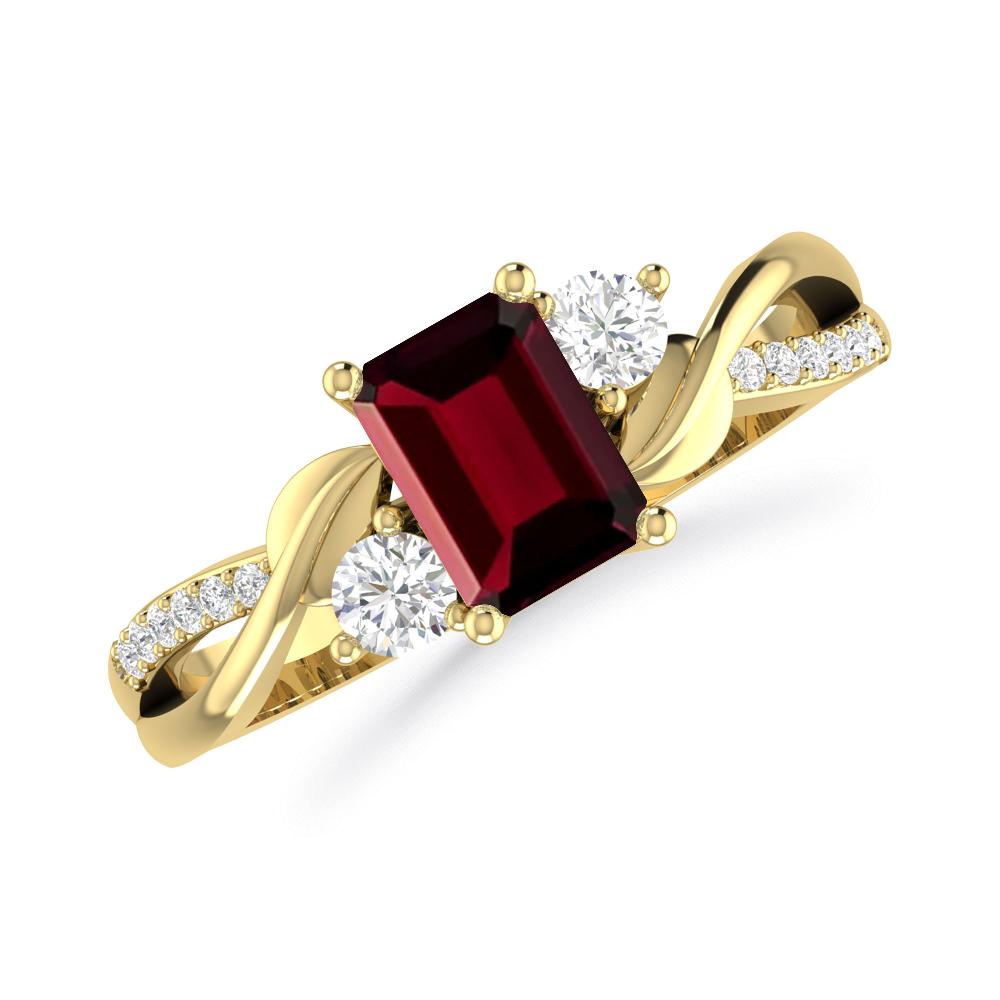 Yellow Gold - Garnet