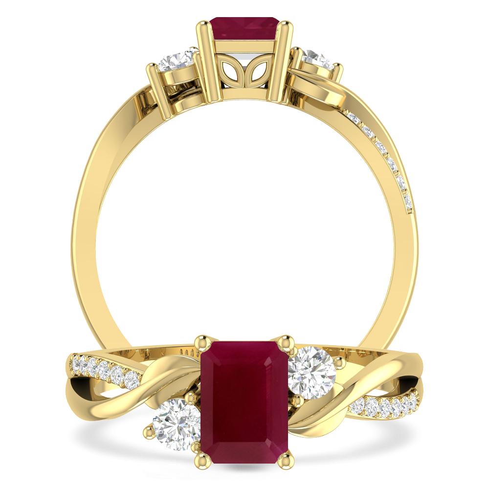 Yellow Gold - Ruby