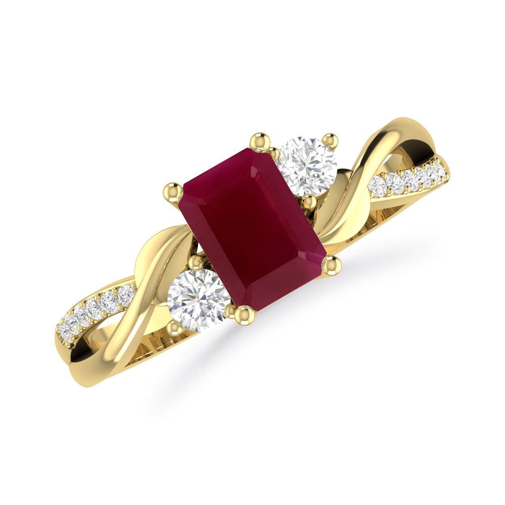 Yellow Gold - Ruby