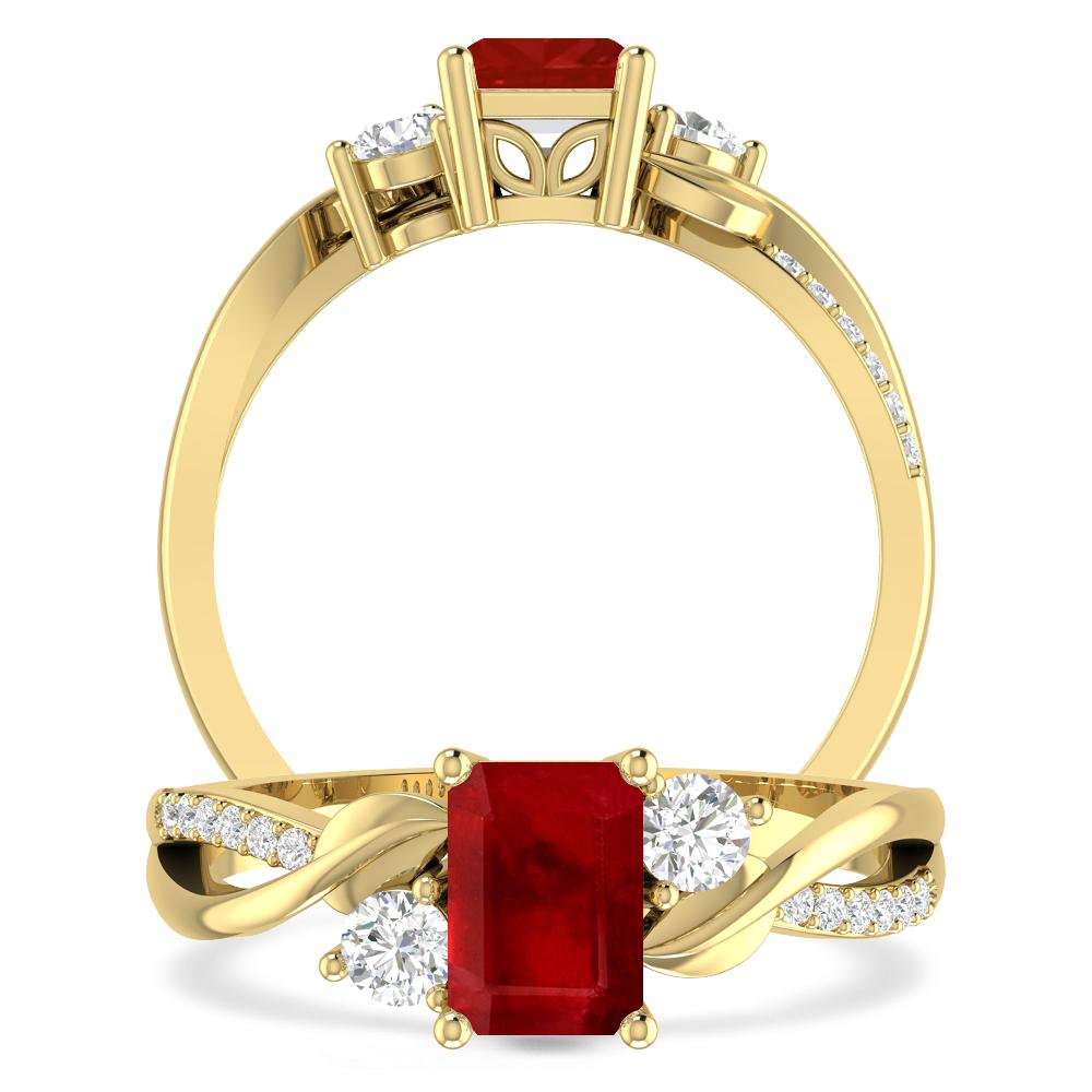 Yellow Gold - Ruby