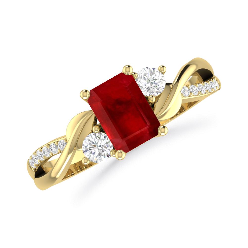 Yellow Gold - Ruby