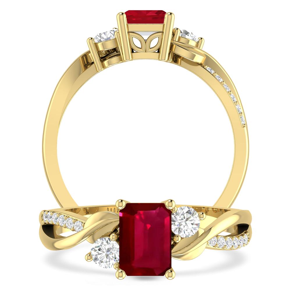 Yellow Gold - Ruby