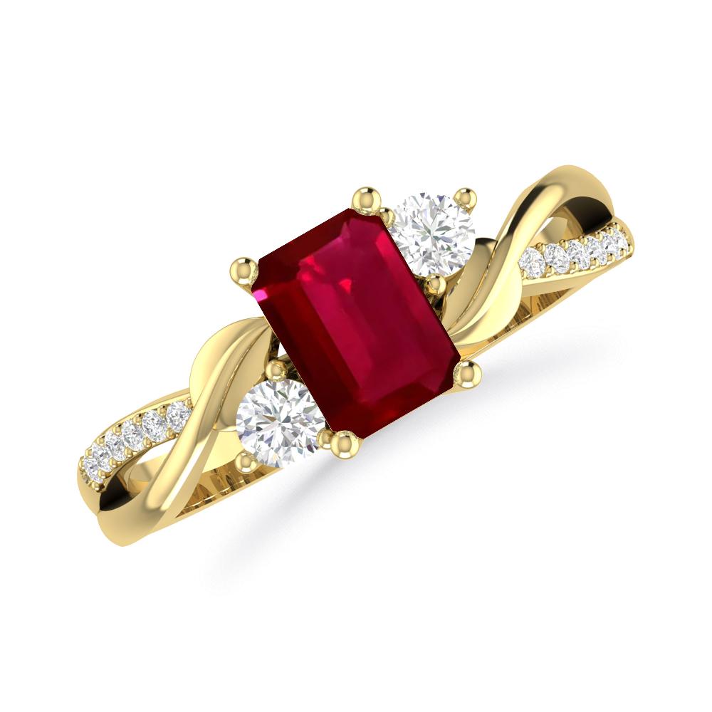 Yellow Gold - Ruby