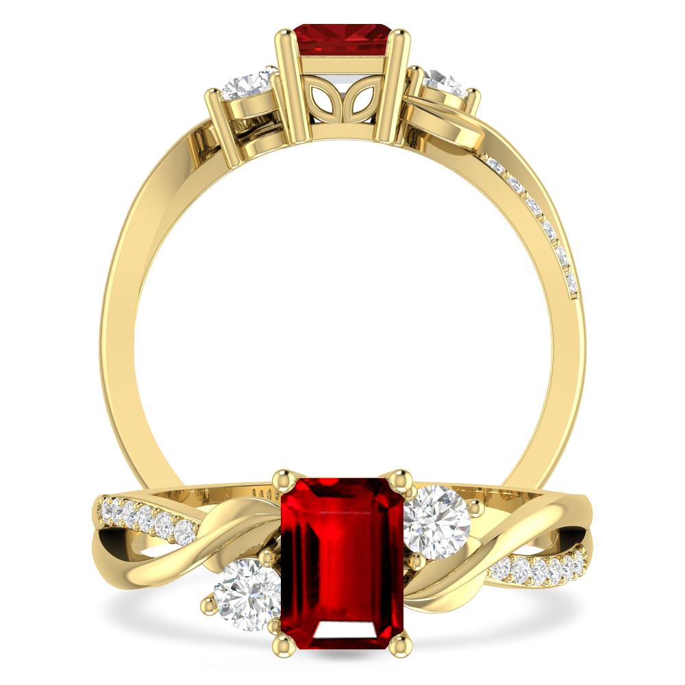 Yellow Gold - Ruby