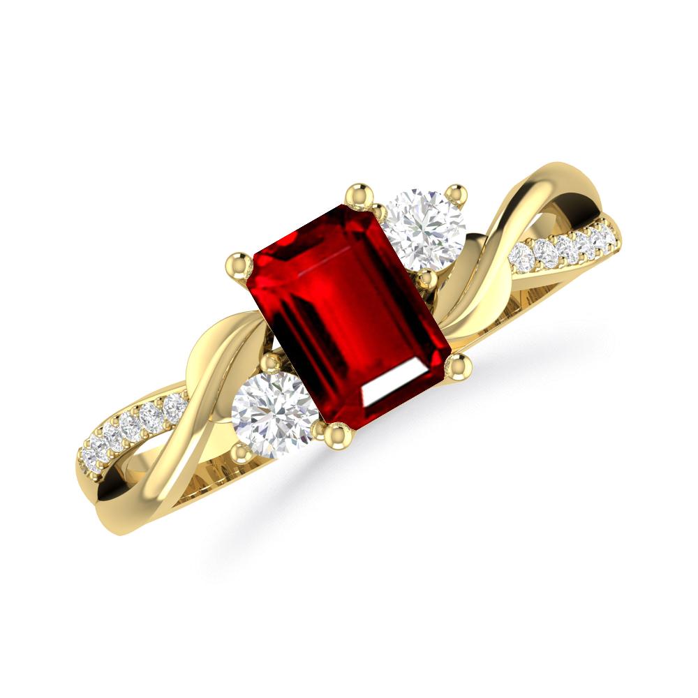 Yellow Gold - Ruby