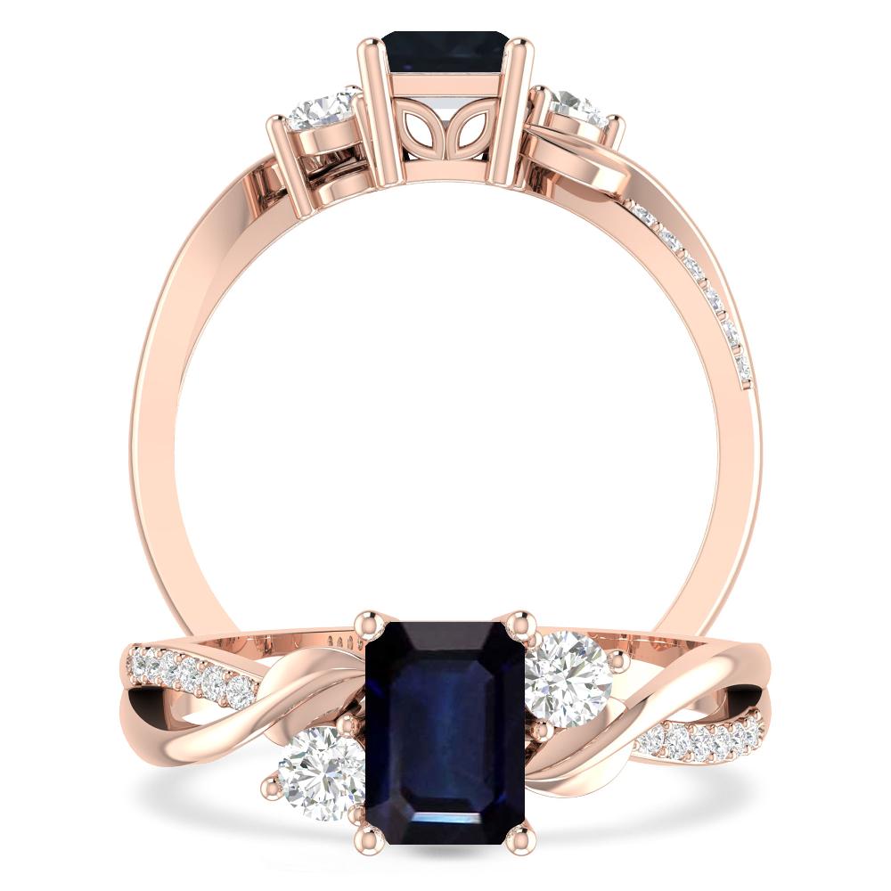 Rose Gold - Sapphire