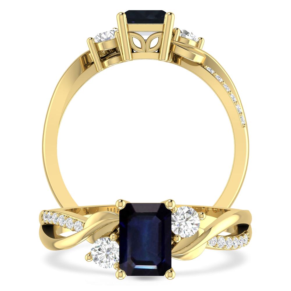 Yellow Gold - Sapphire