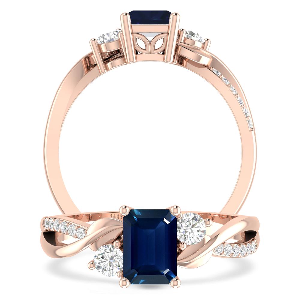 Rose Gold - Sapphire