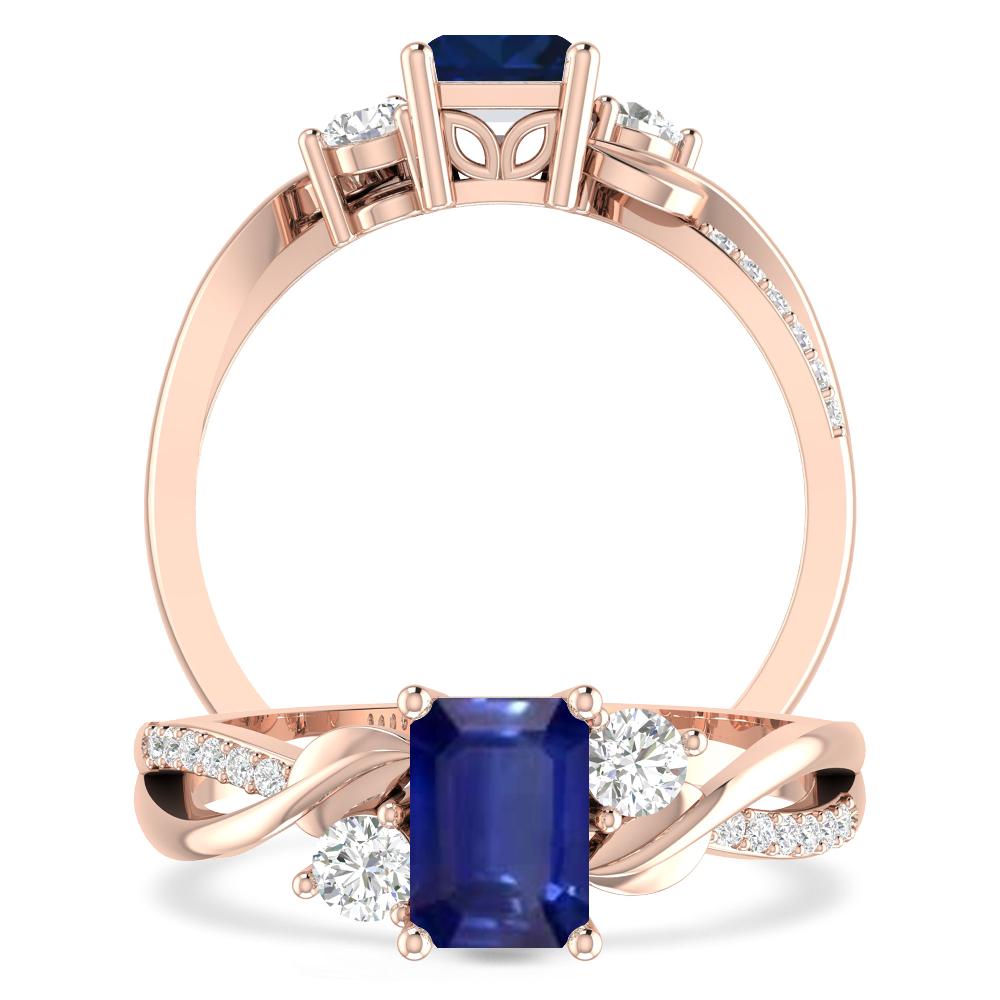 Rose Gold - Sapphire