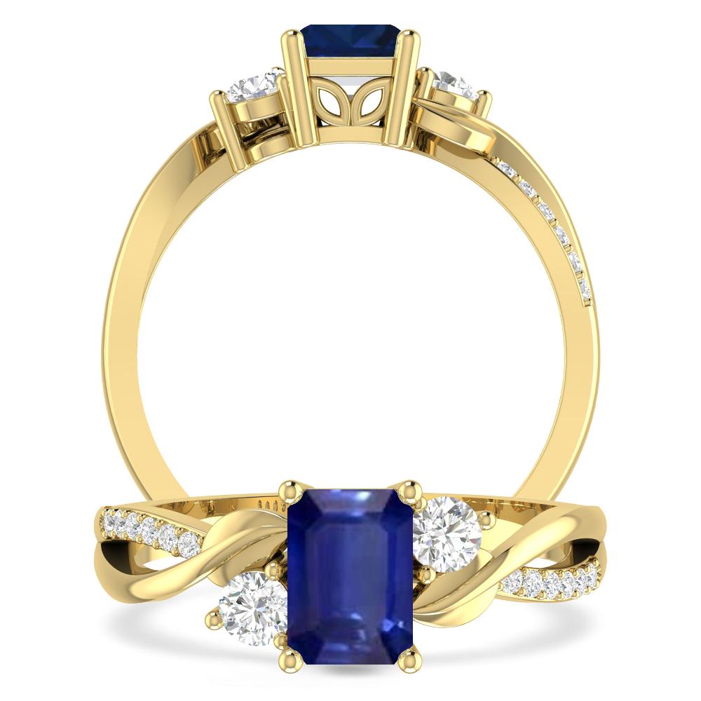 Yellow Gold - Sapphire