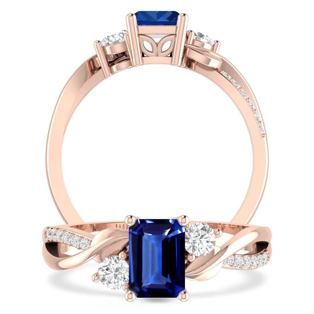 Rose Gold - Sapphire