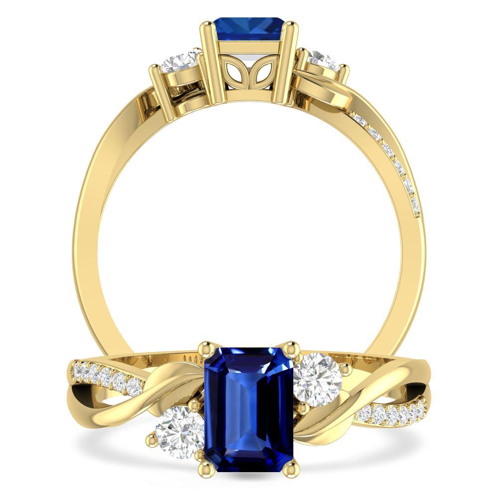 Yellow Gold - Sapphire