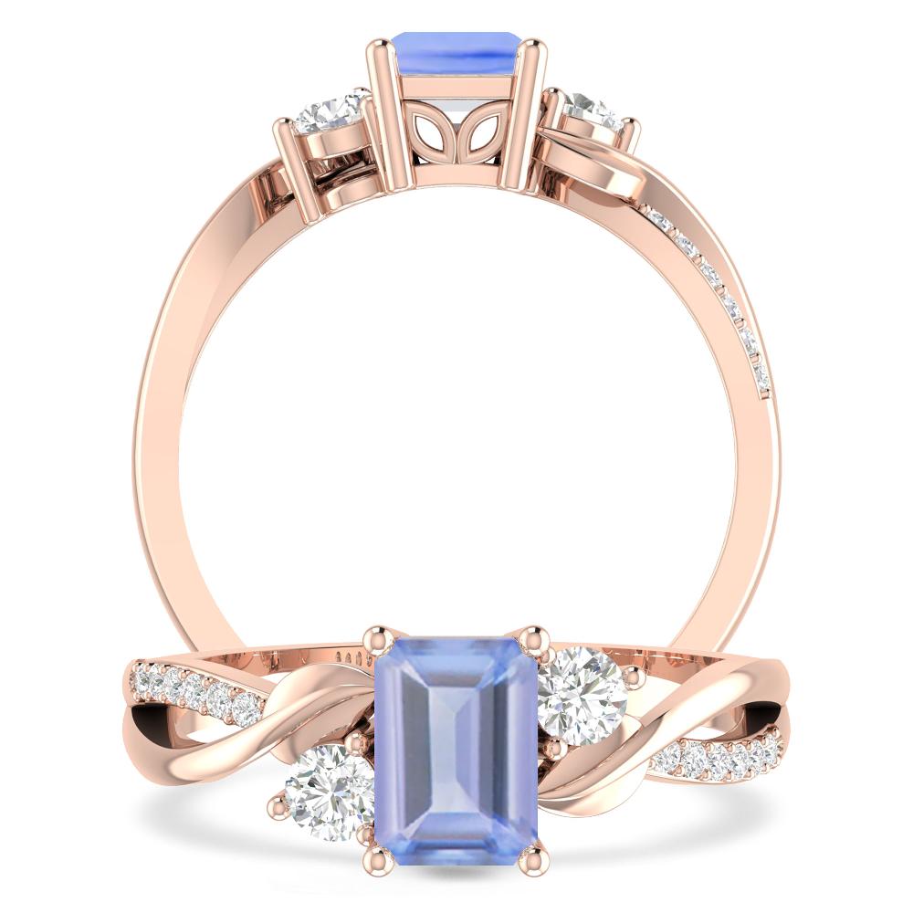 Rose Gold - Tanzanite