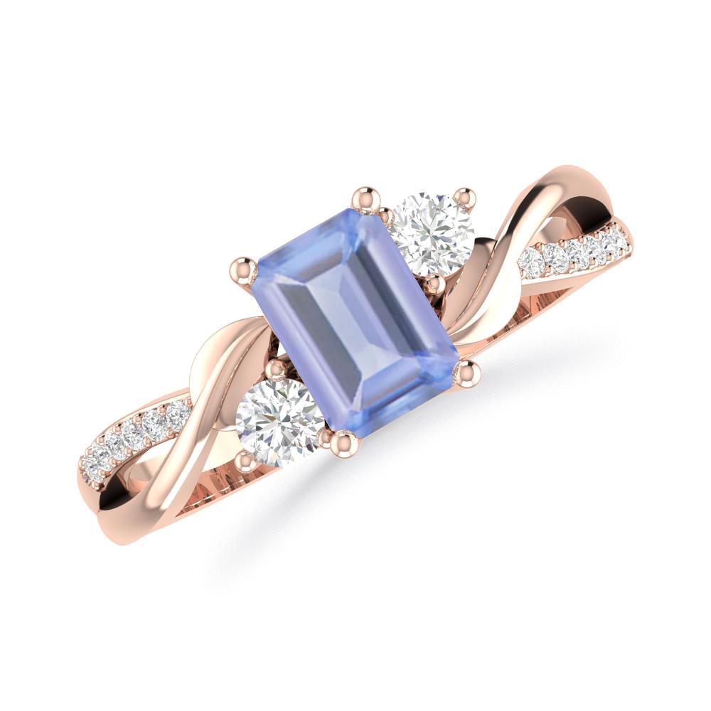 Rose Gold - Tanzanite