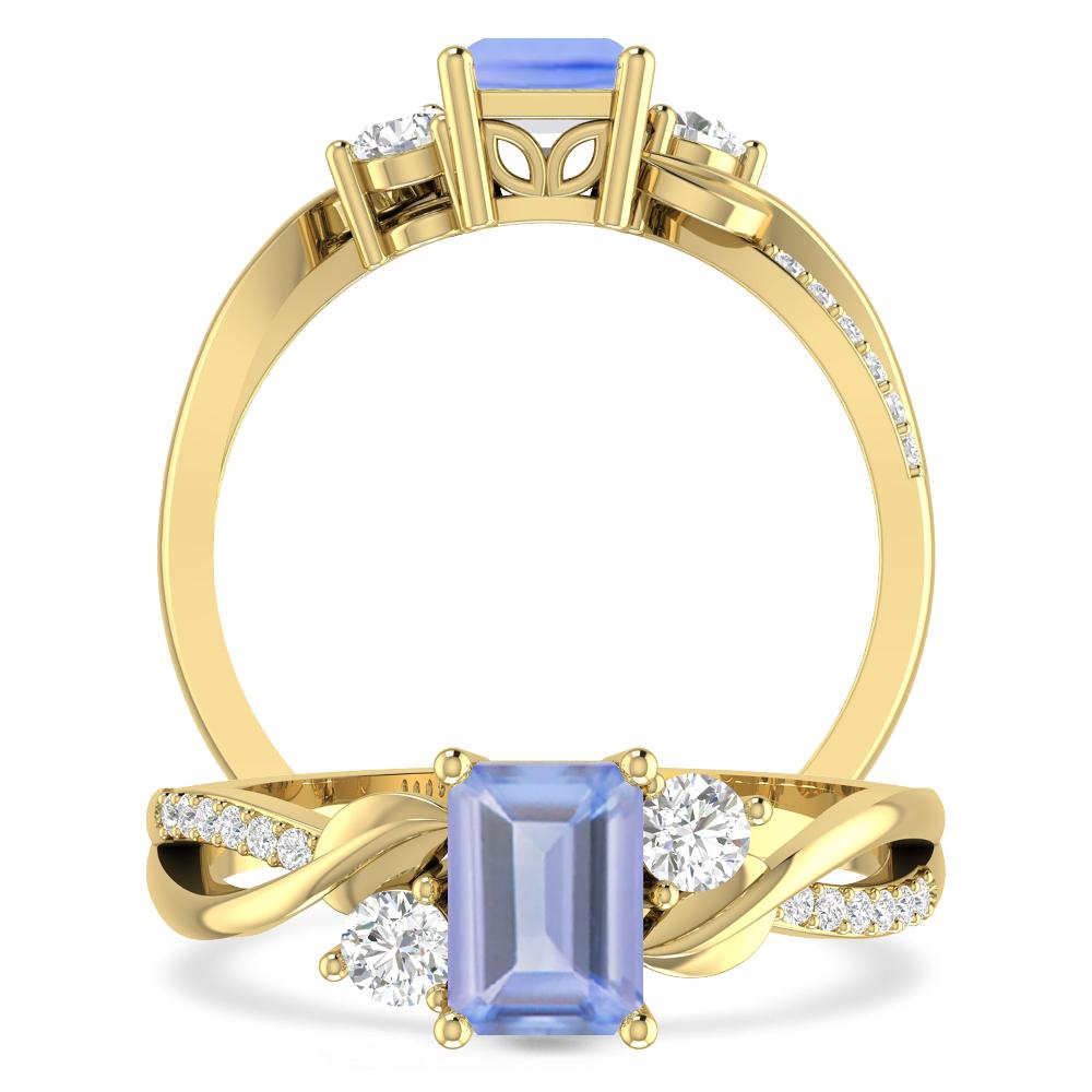 Yellow Gold - Tanzanite