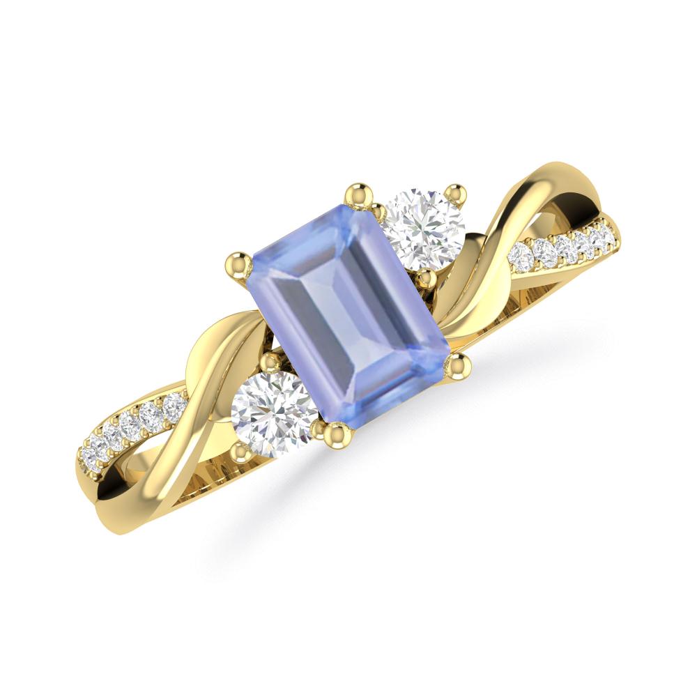 Yellow Gold - Tanzanite