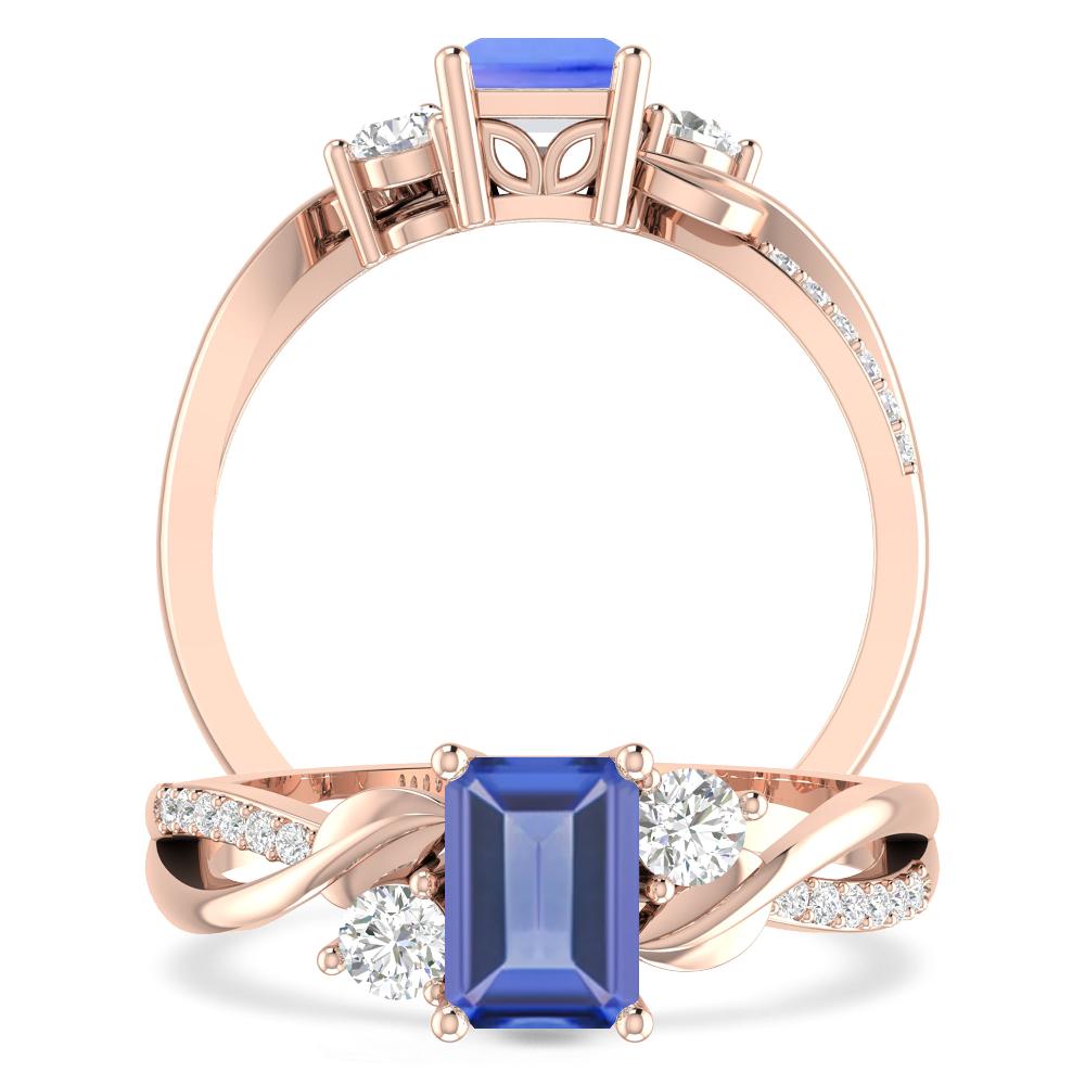 Rose Gold - Tanzanite