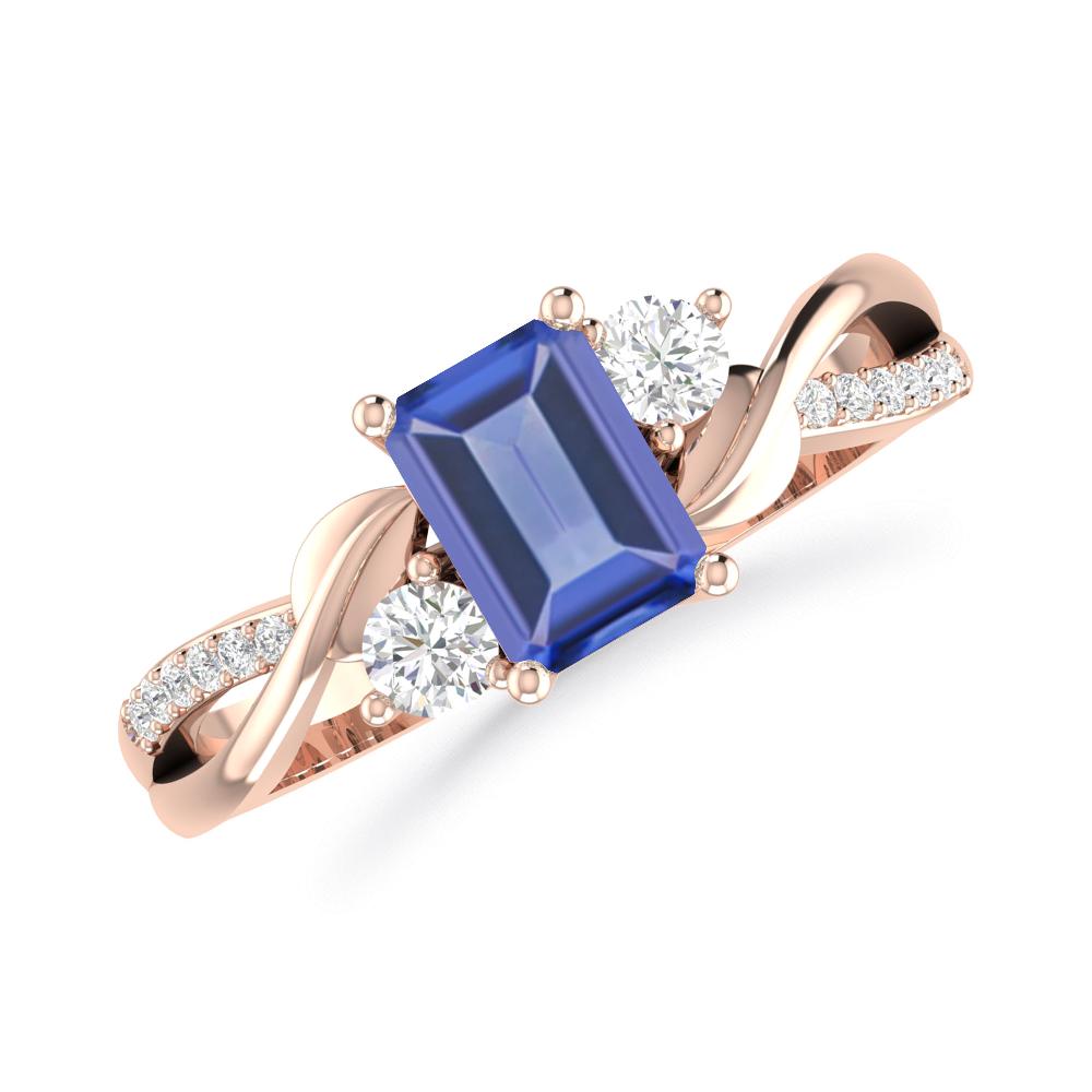 Rose Gold - Tanzanite